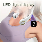 Portable Mini USB Fan Neckwear Adjustable Speed White Gold