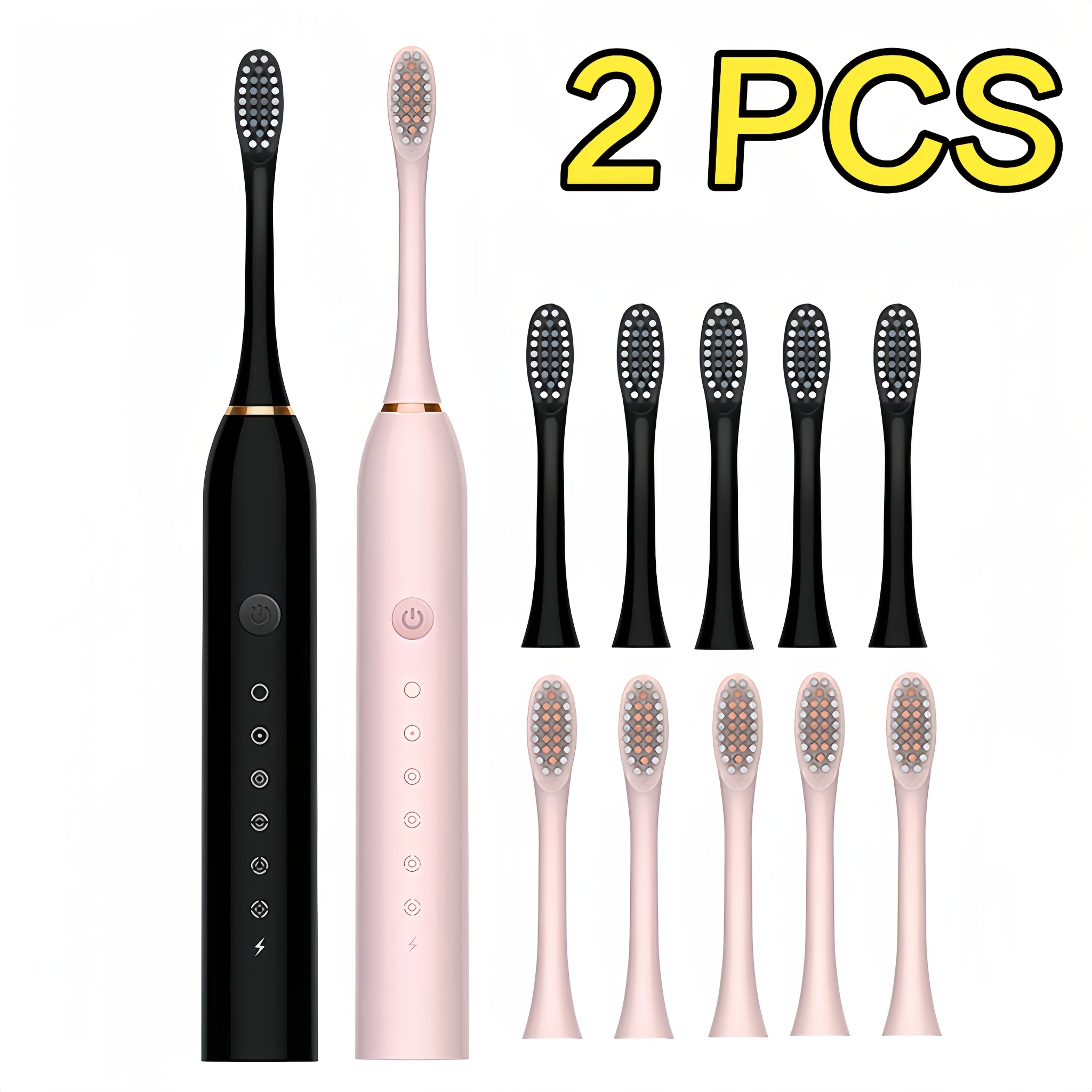 Kattalar uchun Elektr tish cho'tkasi 6 ta rejim Yumshoq cho'tkalar Tishlarni oqartirish Qayta zaryadlanadigan 2 ta paket