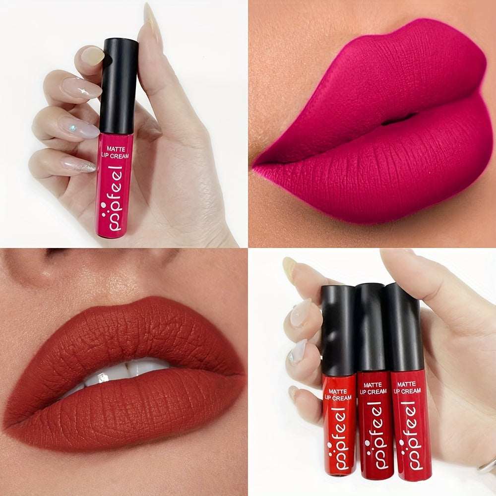 Долговечная водостойкая матовая жидкая помада для всех типов кожи, оттенок ягодный