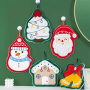 Christmas Themed Quick-Dry Hand Towel Thick Breathable Festive Design