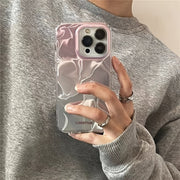 Розовый градиентный водяной рябь TPU чехол для iPhone 11 12 13 14 15 16