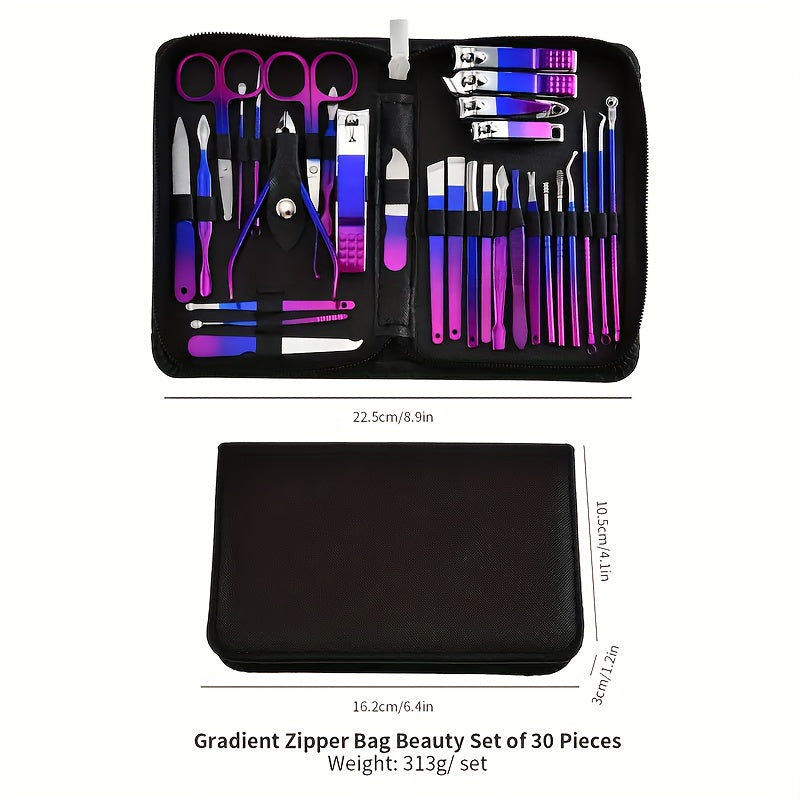 Colorful Stainless Steel Nail Clipper Set for Home and Travel Beauty Care