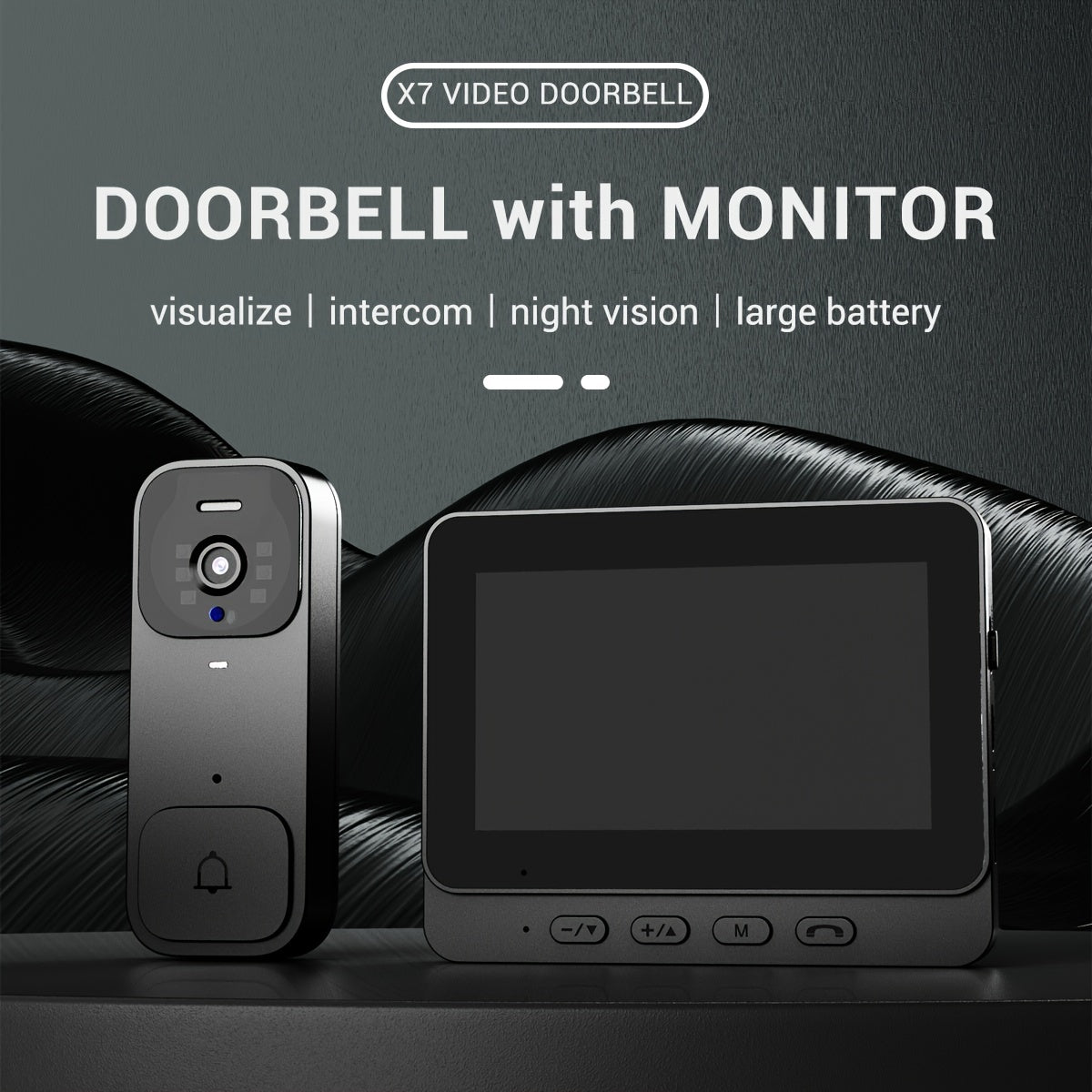 Video Doorbell Set No WiFi App Support Local Storage Up to 128GB