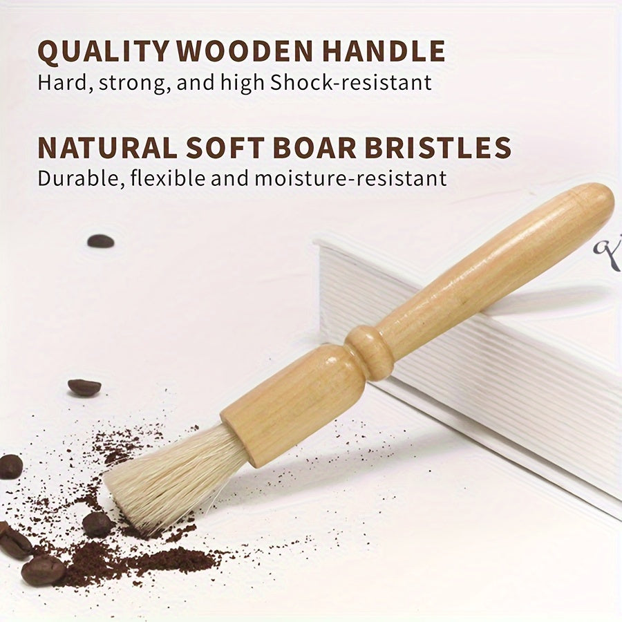 Professional Espresso Brush Set in Wooden Handles for Coffee Machines