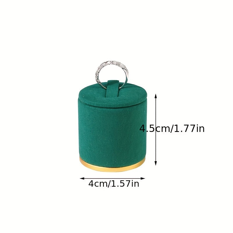 Металлическая подставка для украшений с мягким многоцветным органайзером для колец для демонстрации и хранения