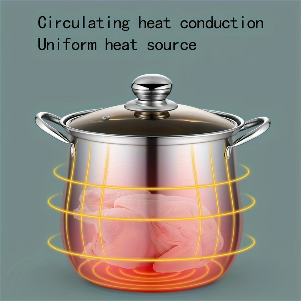 Stainless Steel Soup Pot Set for Camping and Kitchen with 7 Utensils