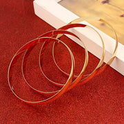 Women's Gold Plated Copper Bangles Round Simple Design Jewelry