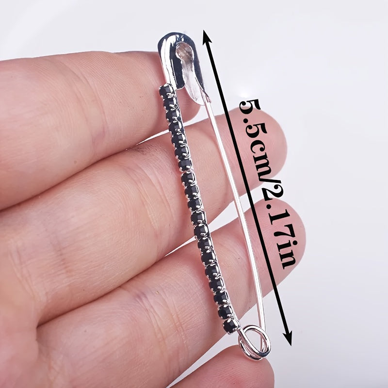 Set of 11 Colorful Rhinestone Brooches Pins for Women Sweaters Scarves Hats Jewelry