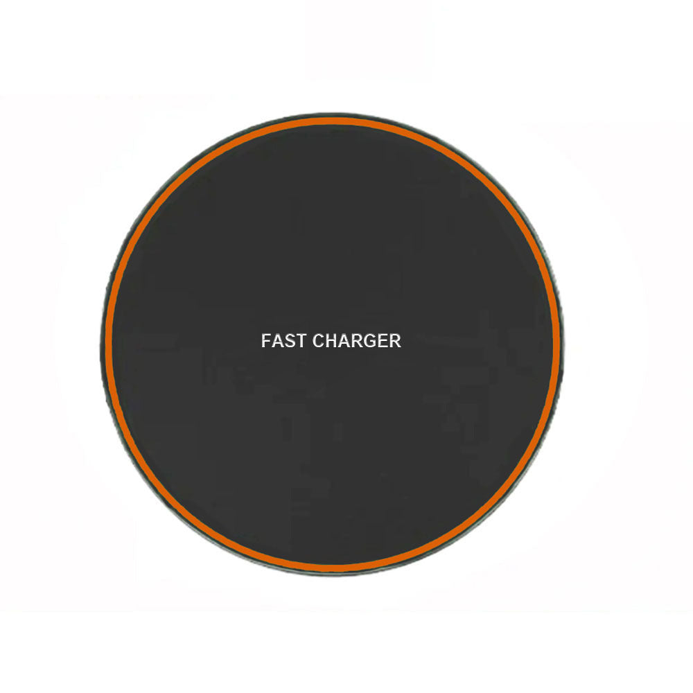 15W Orange Wireless Charger for iPhone 12-16 Fast Charging Compact USB Powered