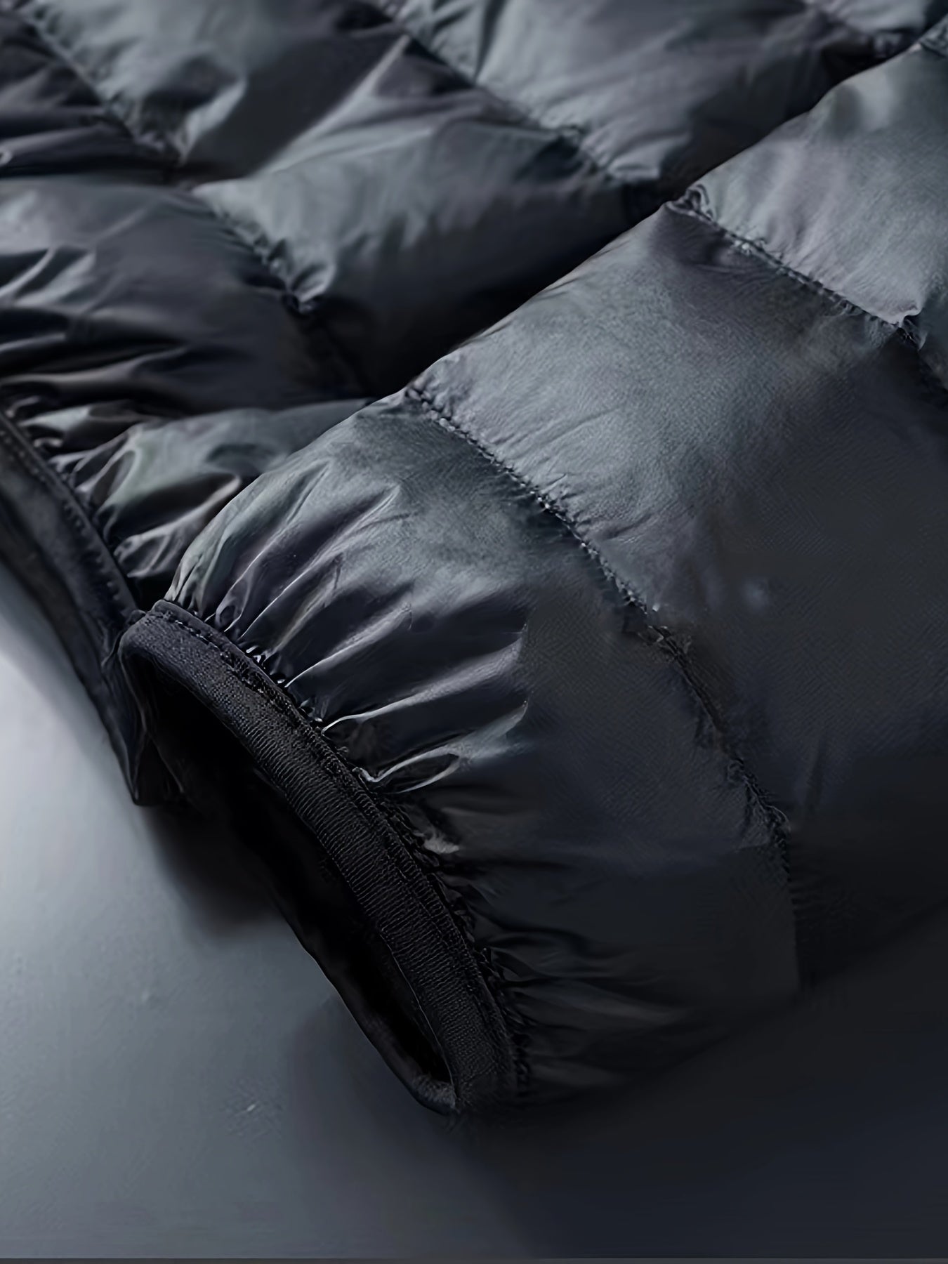 Мужская легкая куртка из полиэстера для осени и зимы, повседневный стиль, узкий крой, однотонный цвет