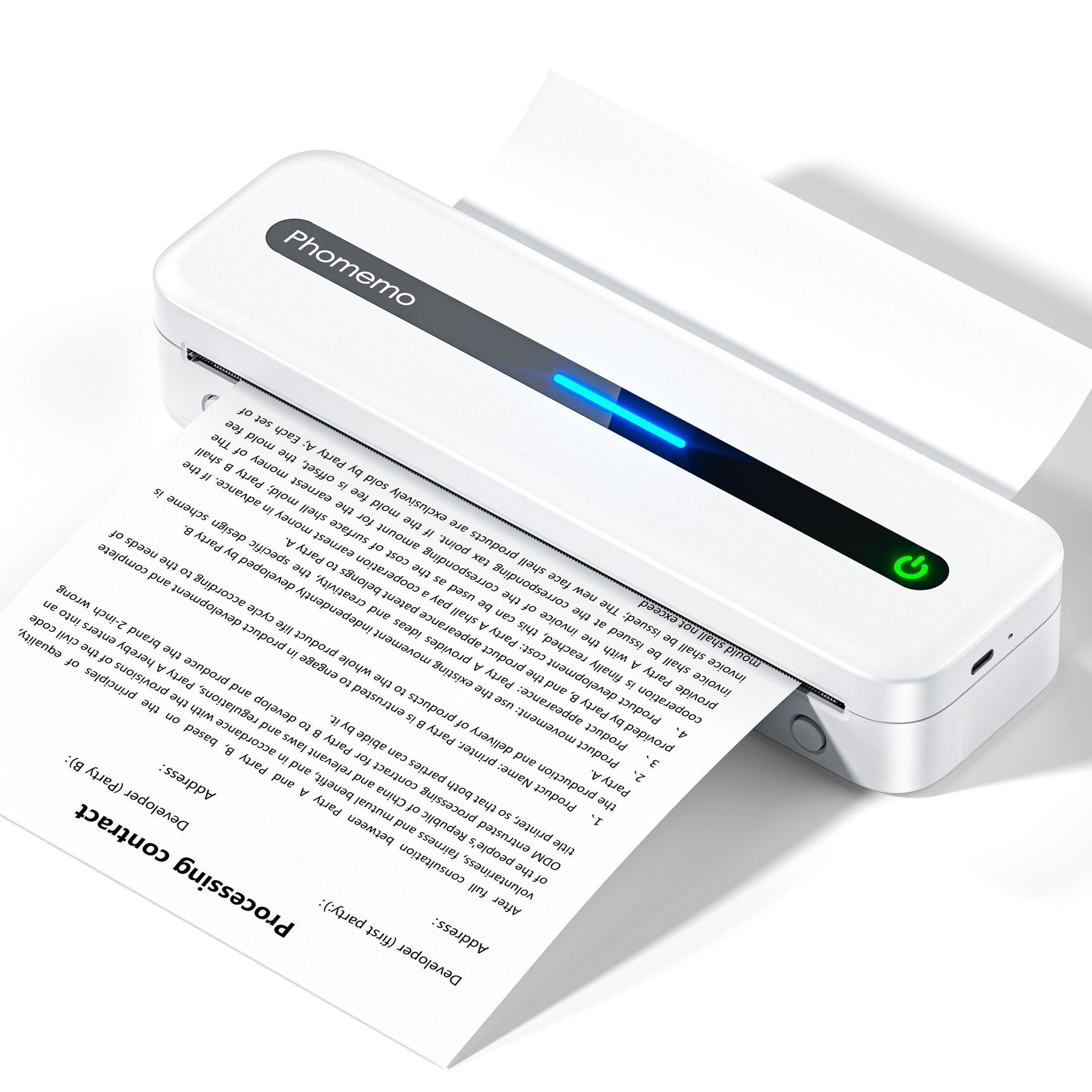 Portable Thermal Printer Wireless A4 US Letter for Travel iOS Android Laptop