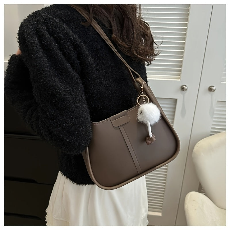 Ayollar uchun katta to'plam sumkasi, fermuar yopilishi bilan, ish yoki yo'l harakati uchun ideal, qahva, qora yoki oq ranglarda mavjud.