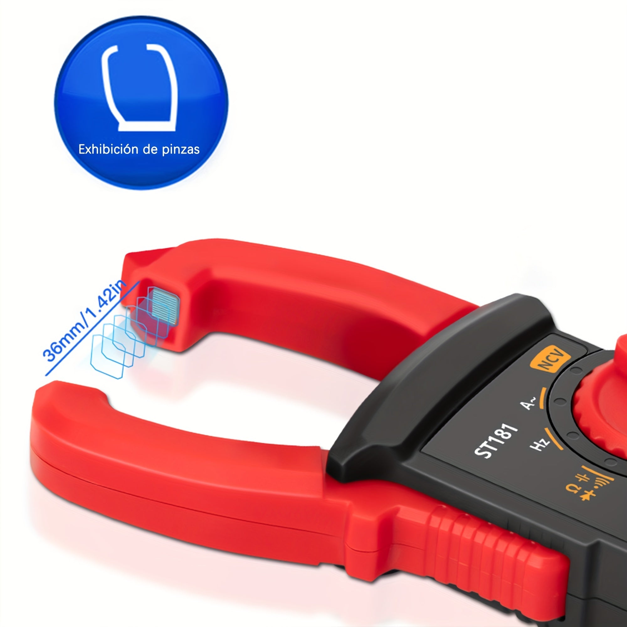 Kit de multímetro con probador y pinza para medir corriente, voltaje, temperatura, resistencia y continuidad