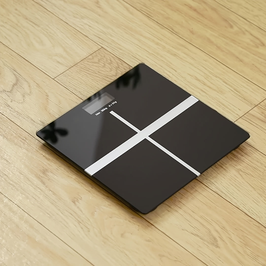 Báscula digital de peso con capacidad de 179.62KG, pantalla LED, conmutador KG/libra, plataforma ancha de plástico, alimentada por batería