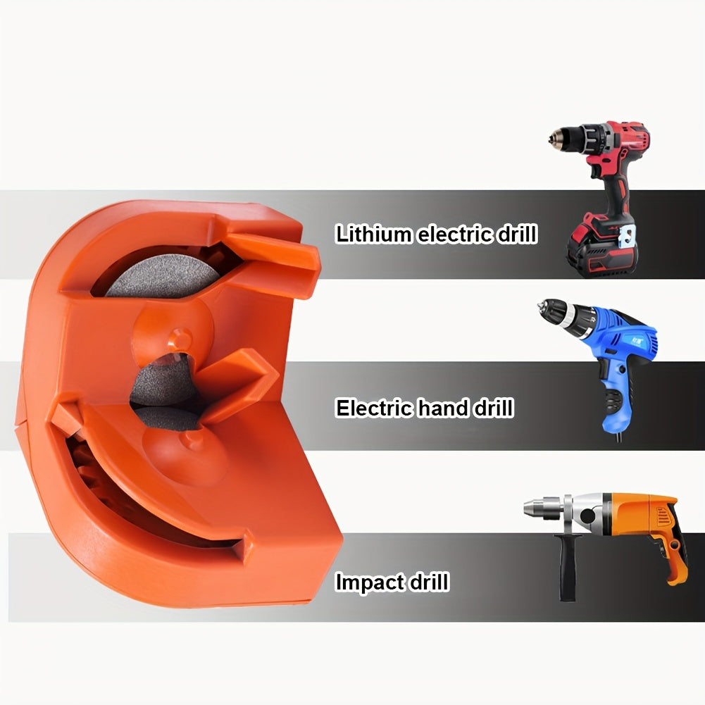 Set of 4 Portable Metal and Plastic Drill Bit Sharpeners for Twist and Impact Drills