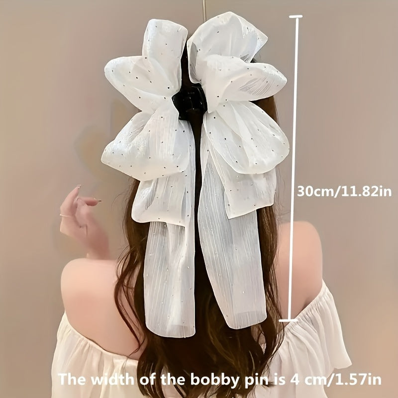 Set of 2 Elegant Princess Bow Hair Clips for Women and Girls 14+