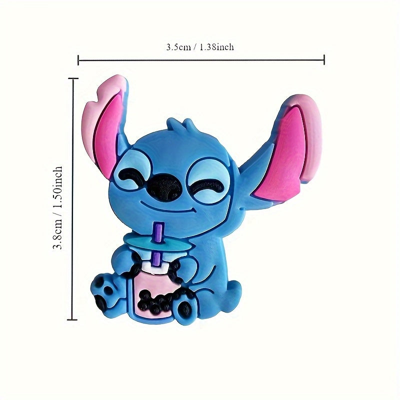 8pcs Kids Shoe Buckles Cartoon Stitch Detachable Decoration