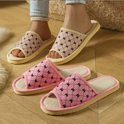 Women's Black White Geometric Print Slide Sandals Breathable EVA Slip-On