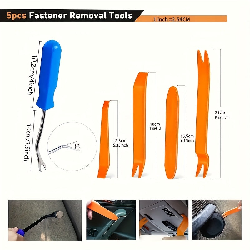 Automotive Fastener Kit Nylon Rivets Cable Ties Push Pins Hardware Set