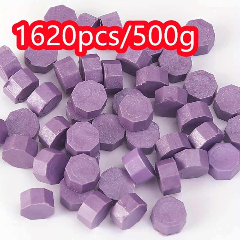 1620pcs 500g Octagonal Sealing Wax Particles for Envelope Gift Box DIY Retro Bulk Sealing Wax