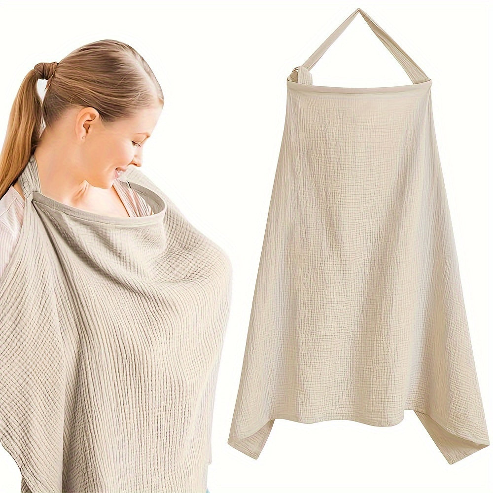 Breathable Muslin Nursing Apron for Breastfeeding Mothers and Babies