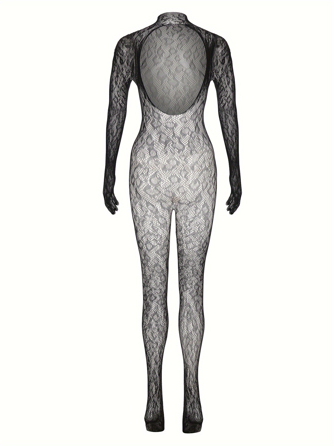 Plus Size Leopard Print Bodysuit with Long Sleeves Exotic Lingerie for Parties