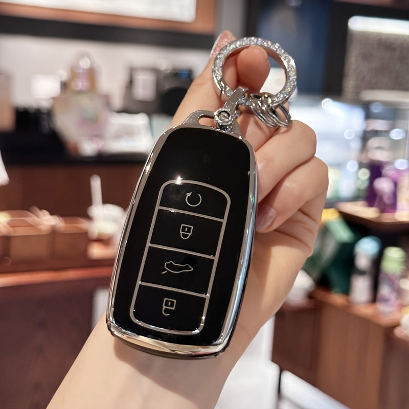 Car Key Fob Cover with Keychain Lanyard for Tiggo 7 Pro 8 Arrizo 8