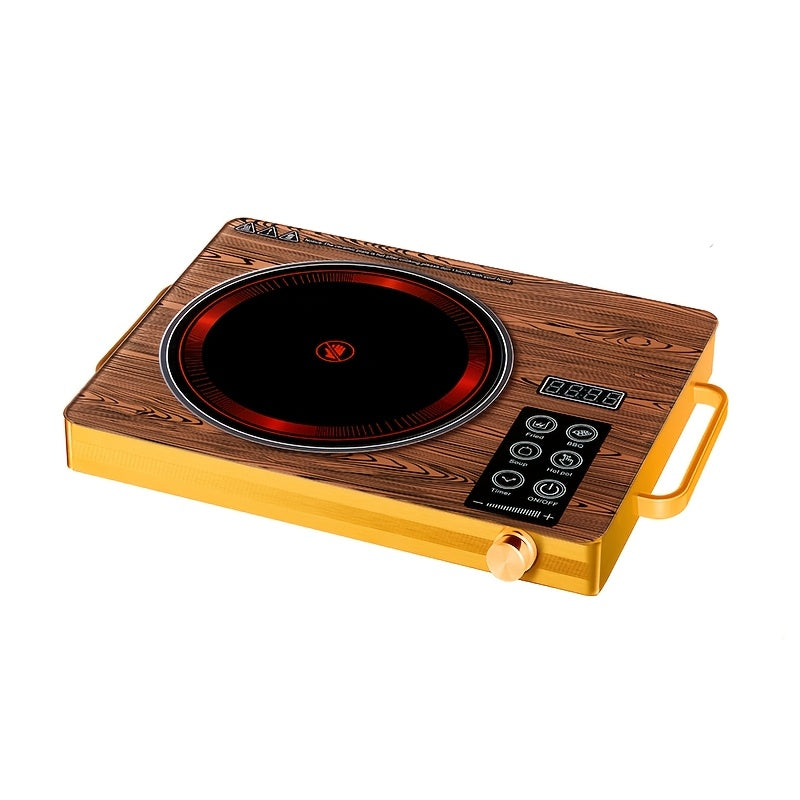 2200W-3500W Induksion pechka, sensorli boshqaruv paneli bilan, ultra yupqa alyuminiy asos, past shovqinli issiq plita, 4 soatlik taymer, pishirish uchun shisha pechka - Evropacha portativ elektr pechka