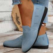 Women Knit Flat Round Toe Shoes Casual Comfortable Everyday