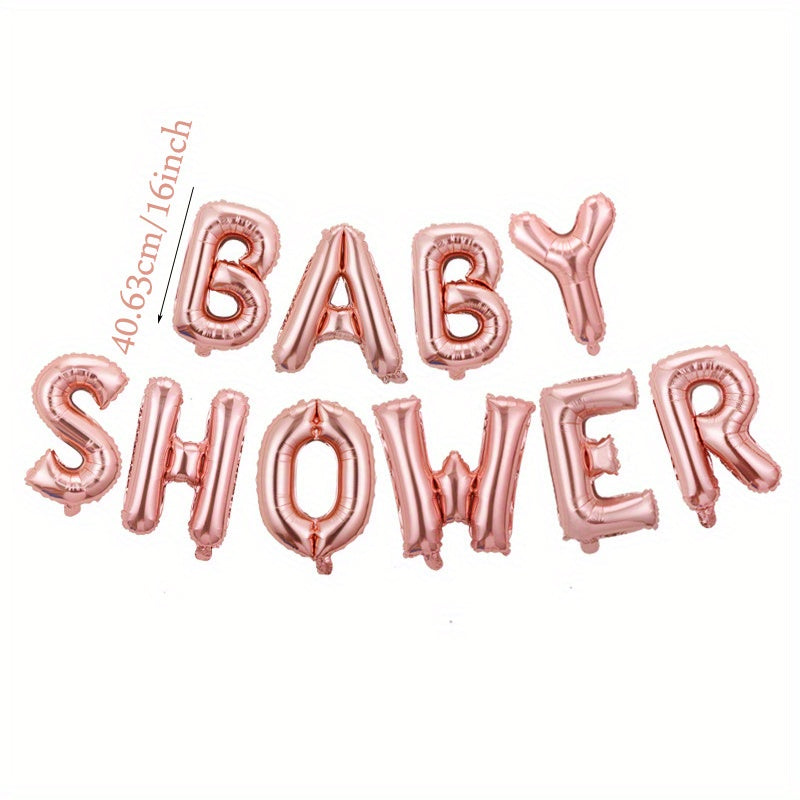 40.64cm Baby Shower Balloon Banner for Gender Reveal Party with "It's A Boy," "It's A Girl," and "Oh Baby" Foil Balloons