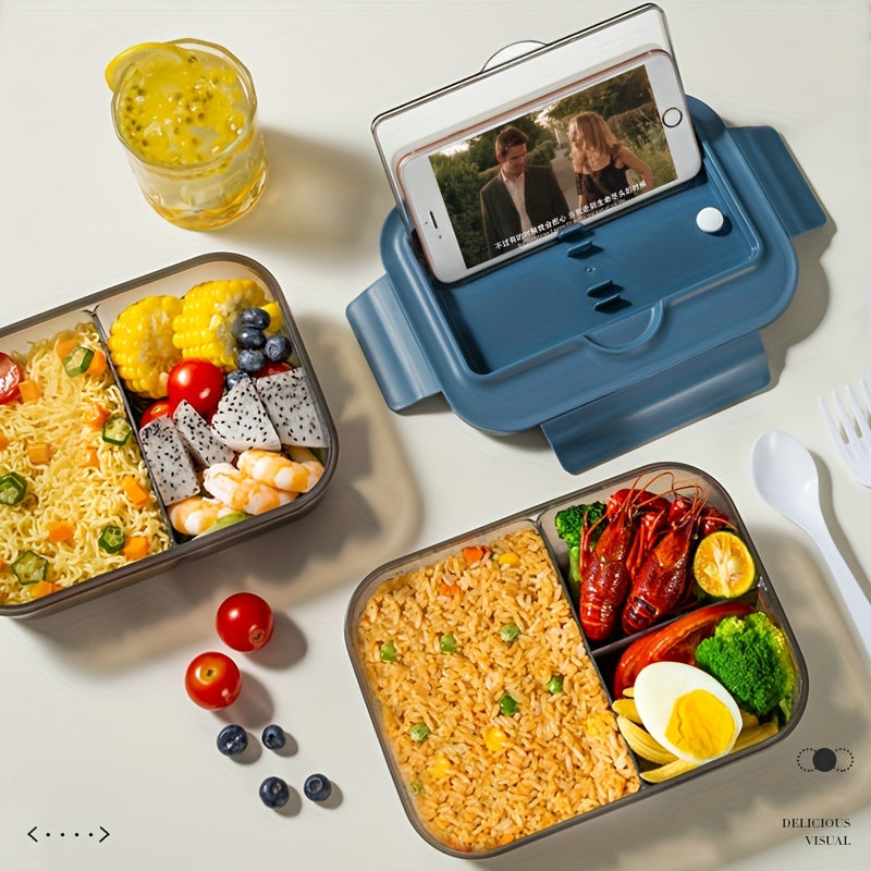 Leak-Proof Double-Layer Lunch Box Large Capacity Microwave Safe Portable Meal Container