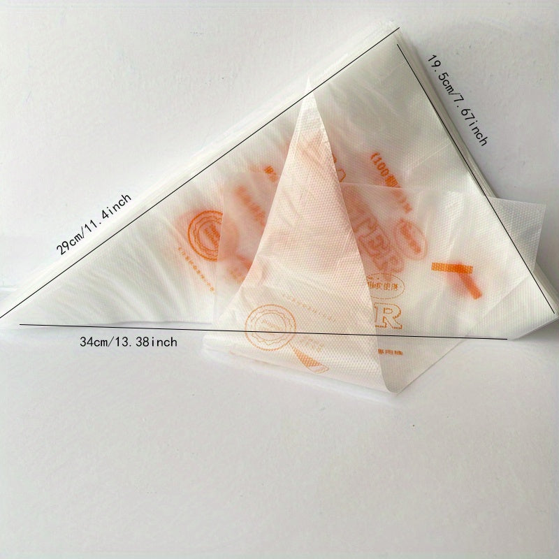 100 bolsas de plástico desechables para pastelería con boquillas para hornear y decorar pasteles