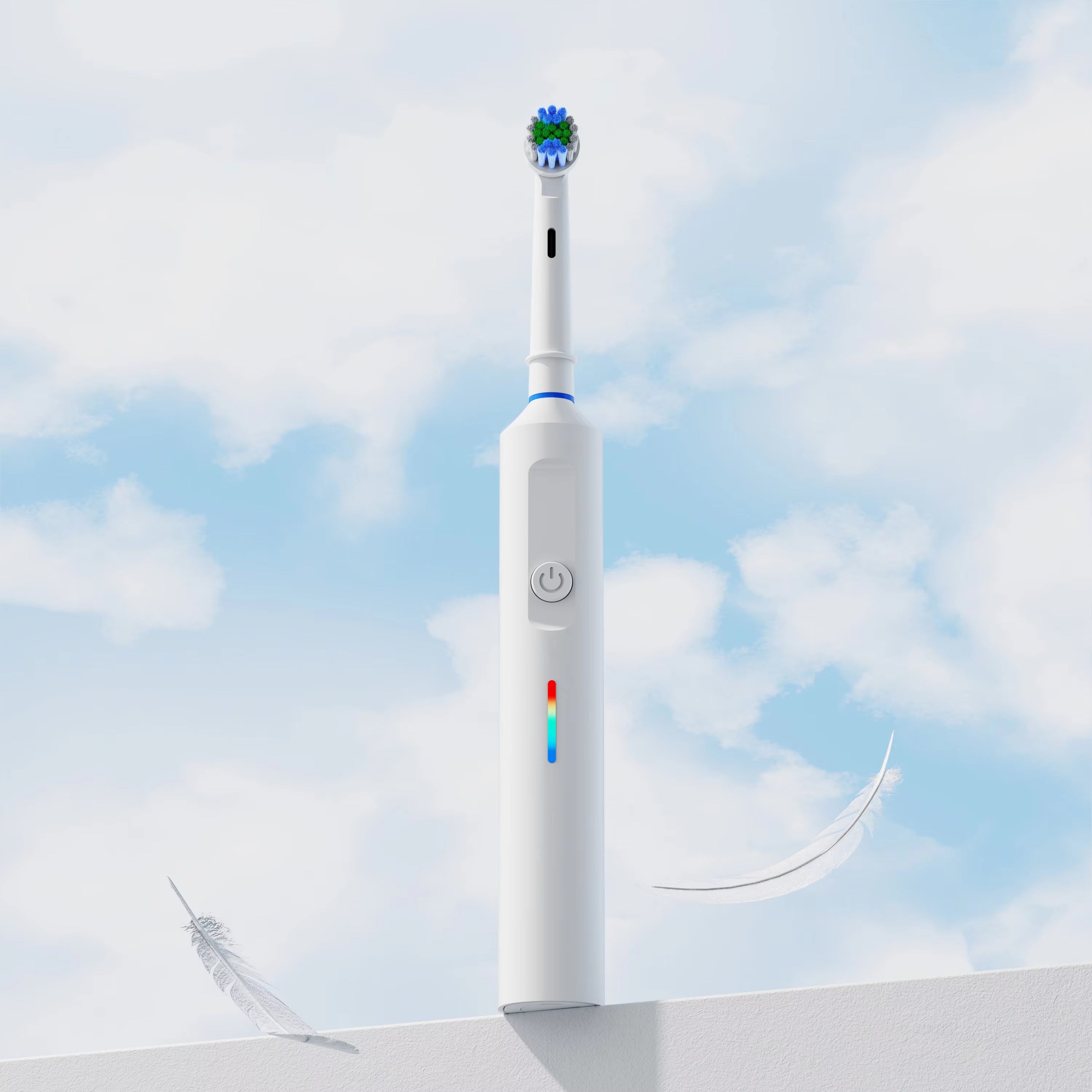 Electric Toothbrush for Adults with 3D Rotating Head 4 Soft Brush Heads Waterproof Rechargeable