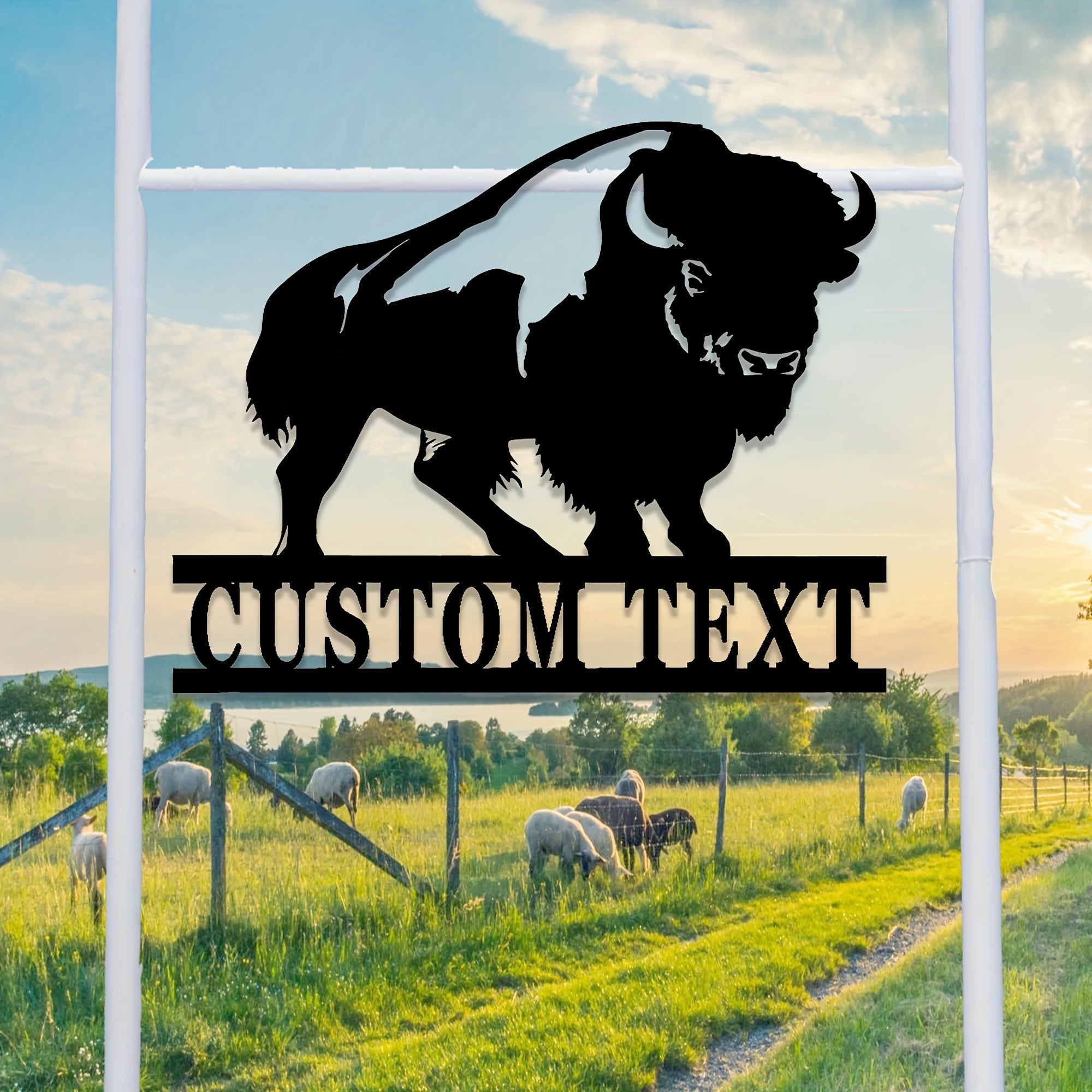Metal Wall Art Buffalo Silhouette for Ranches and Farmhouse Decor