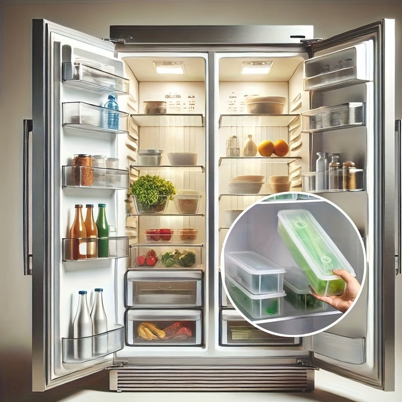 2 piezas de recipientes de plástico para verduras con tapas de cierre seguro