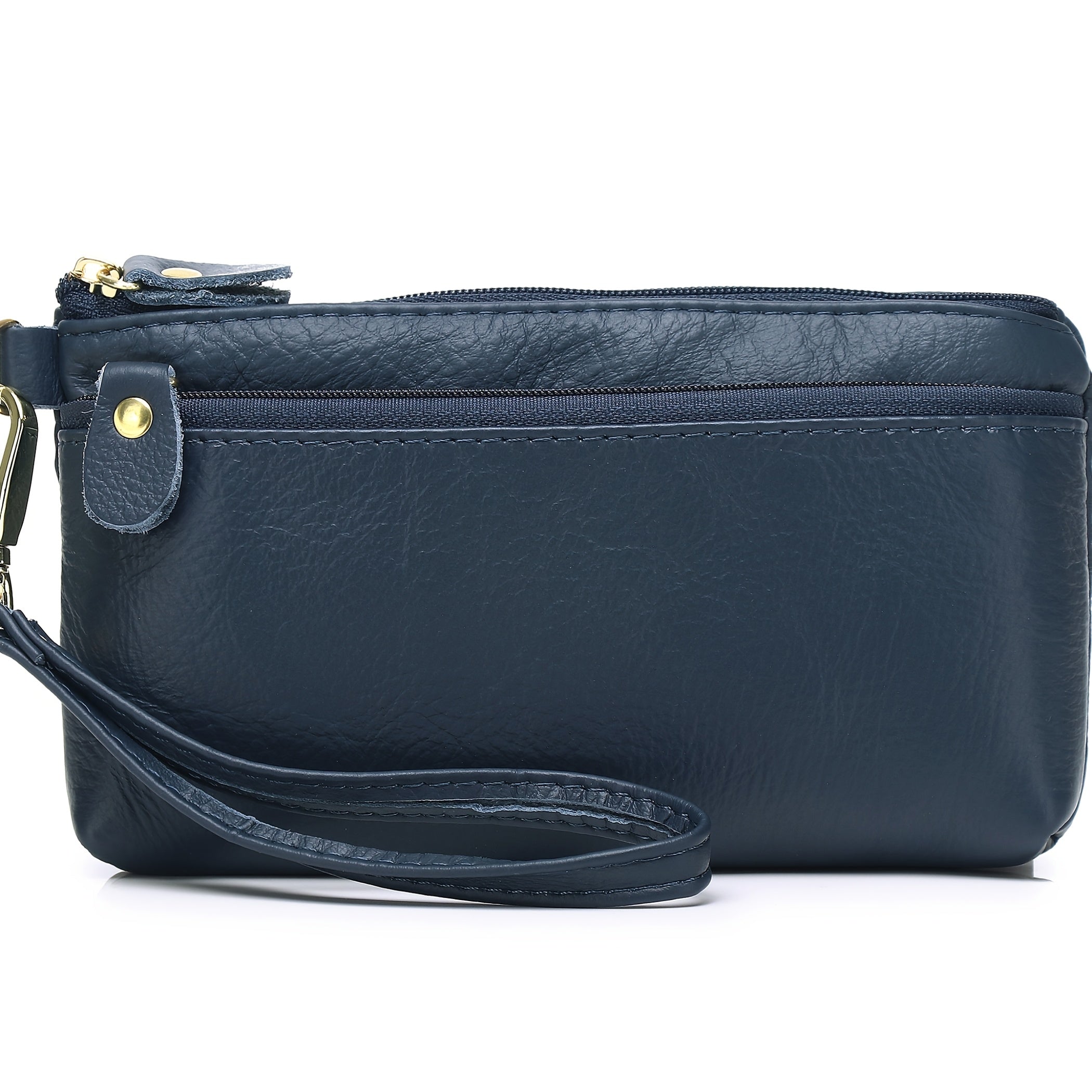 Small Genuine Leather Women's Handbag with Mini Coin Purse and Key Holder Black