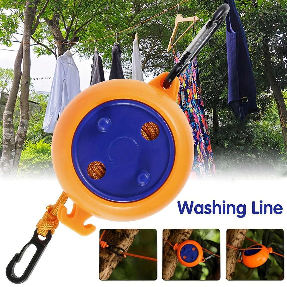 Nylon Retractable Clothesline 10m Portable Indoor Outdoor Drying Rack No Drilling