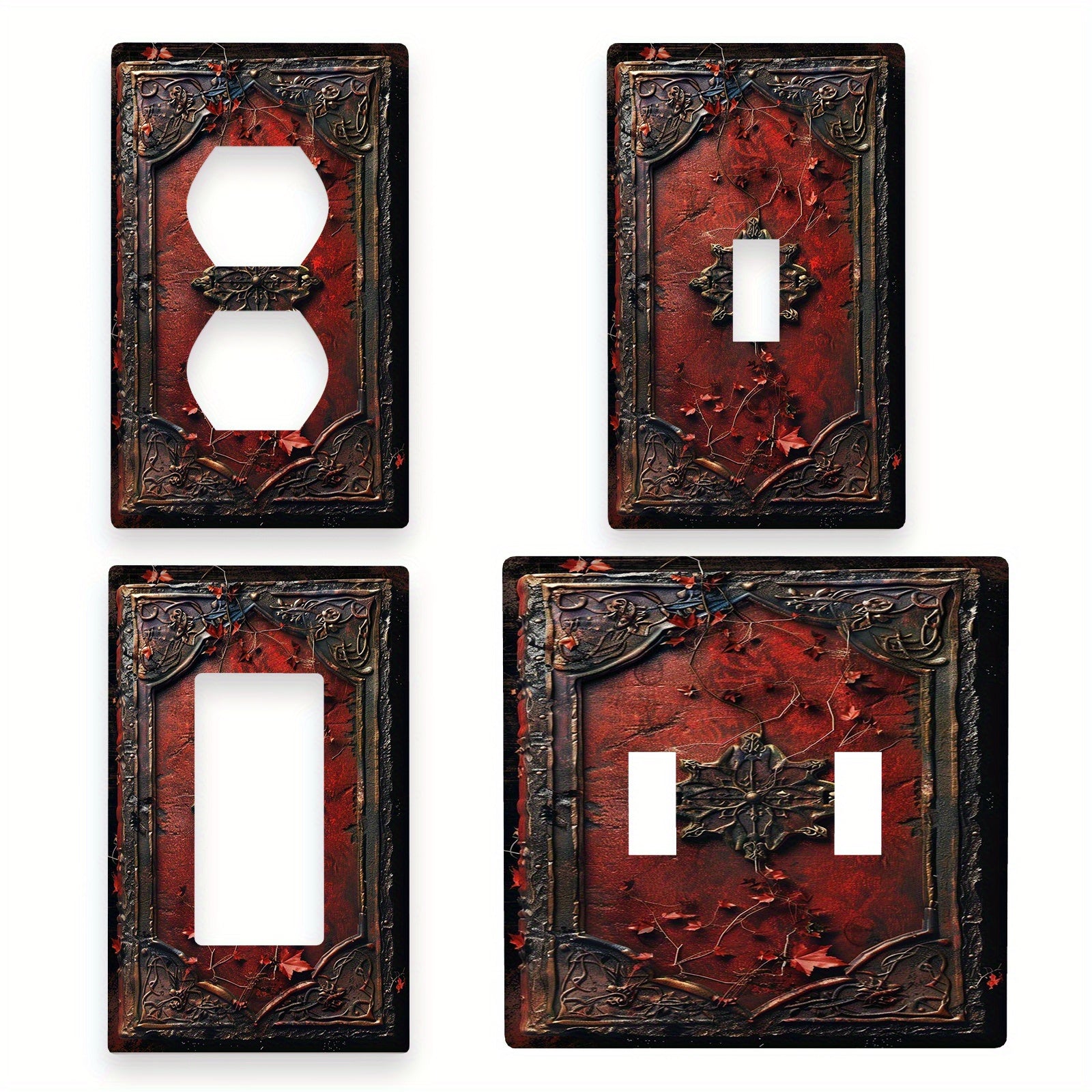 Maple Leaf Light Switch Cover for Bathroom and Bedroom Fits 1 or 2 Gang Switches