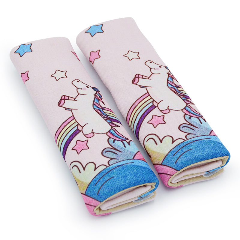 Set of 2 Dinosaur Car Seat Belt Covers Soft Shoulder Pads for Kids Safety and Comfort