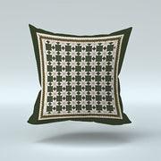 Geometric Green Throw Pillow Cover 44.96x44.96cm Reversible Polyester with Zipper