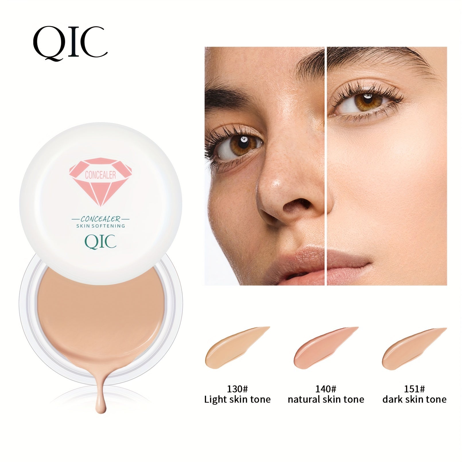 Full Coverage Concealer for Mature Skin Dark Circles Cover Spots Acne Marks Contouring