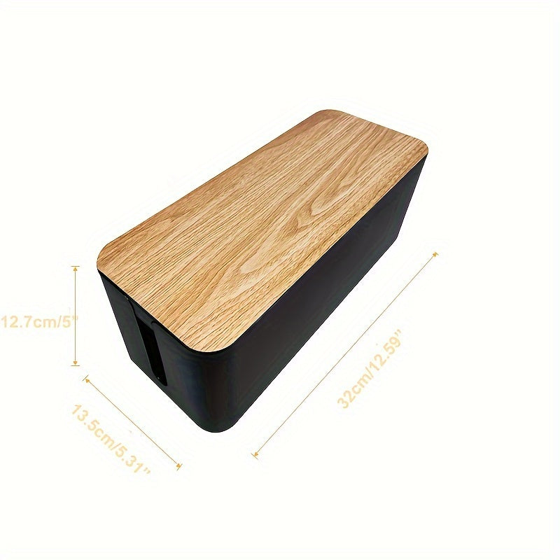 Durable Cable Management Box for Hiding Wires and Power Strips for Home Office Organization