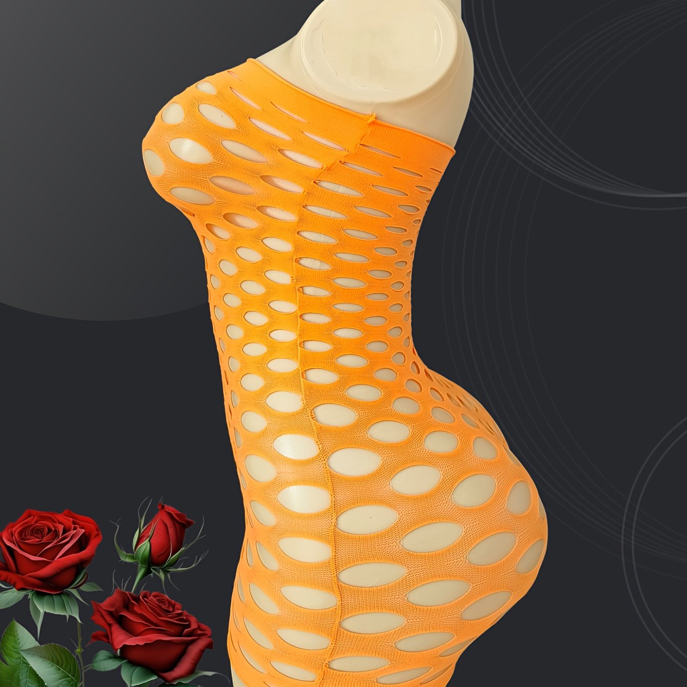 Women's Elastic Lace Mesh Dress with Large Hip Hole Tube Top Sexy Net Skirt