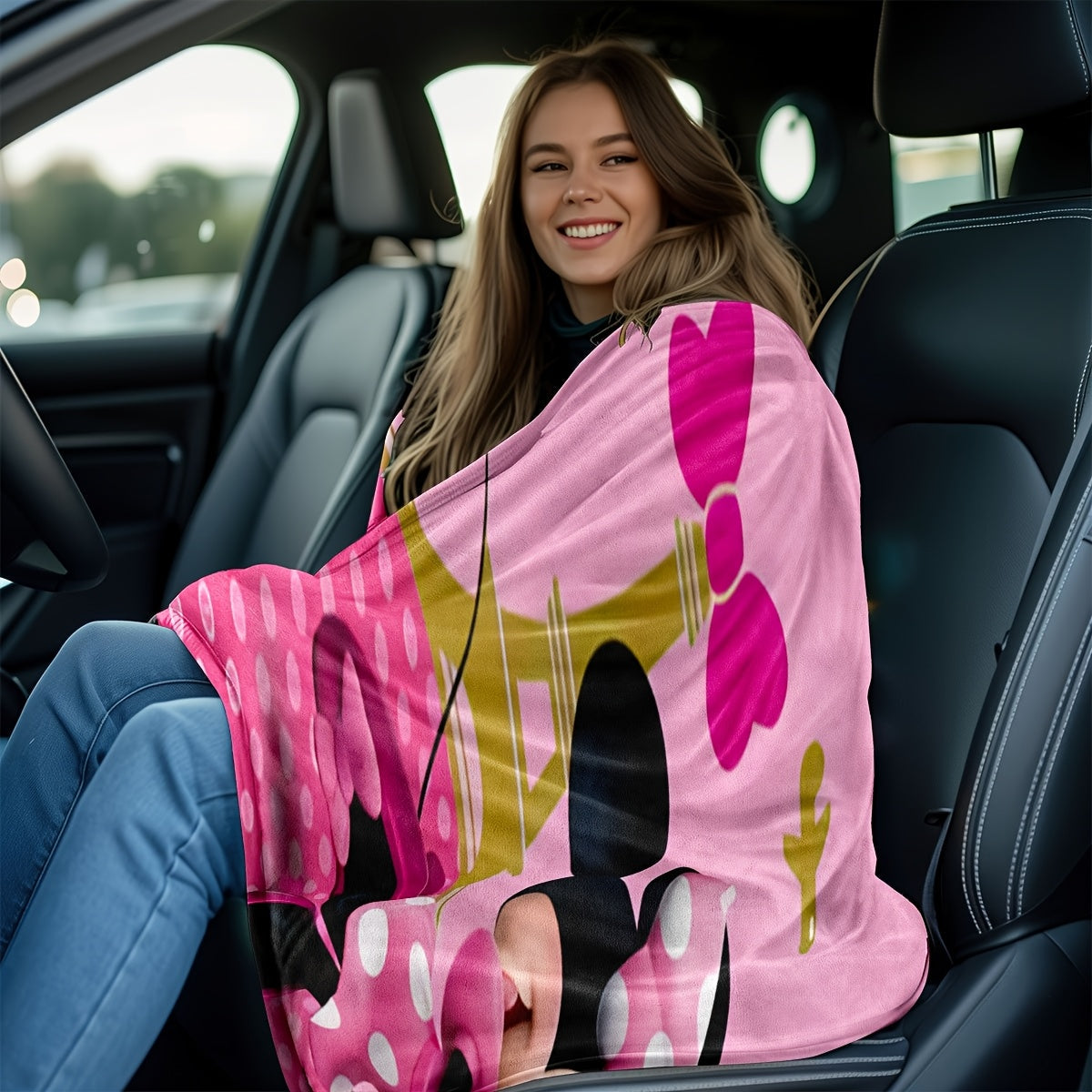 Plush Throw Blanket for Kids and Adults All-Season Knitted Polyester Bed Sofa Travel