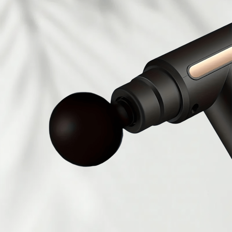 USB orqali zaryadlanadigan tanadagi yog' massaj qiluvchi qurilma, LED displey, 4 ta almashtiriladigan bosh, ultra-ovozsiz fascia quroli, erkaklar va ayollar uchun yengil dizayn, lityum polimer batareya, qo'l bilan ishlatiladigan mushak.