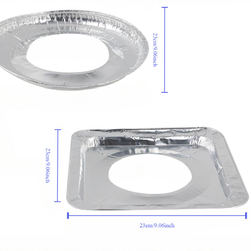 Disposable Gas Burner Liners 9-Inch Aluminum Foil Stove Top Protectors