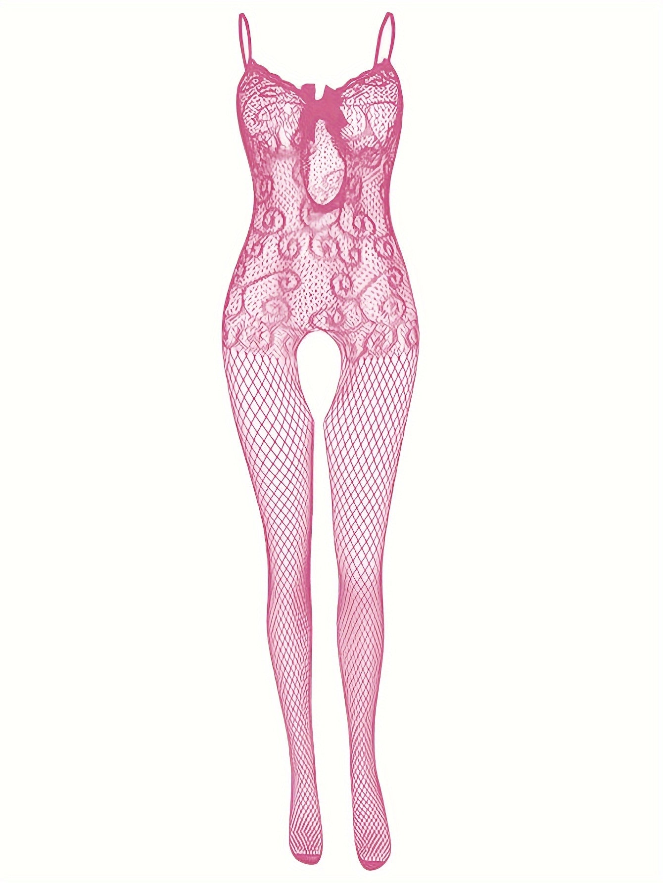 Conjunto de lencería de bodystocking sin mangas de malla para mujer