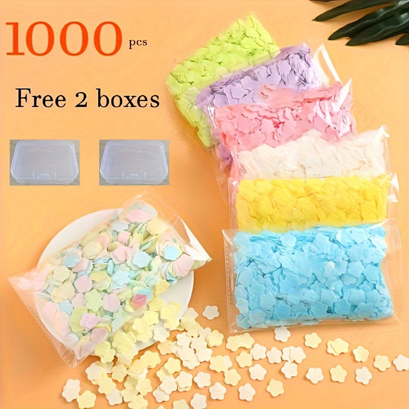 1000 Count Travel Hand Soap Sheets Assorted Pastel Colors Glycerin Free