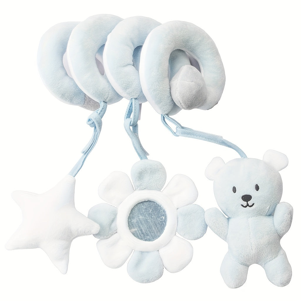 Baby Toy Bed Wrap with Animal Crib Design Trolley Pendant Early Education