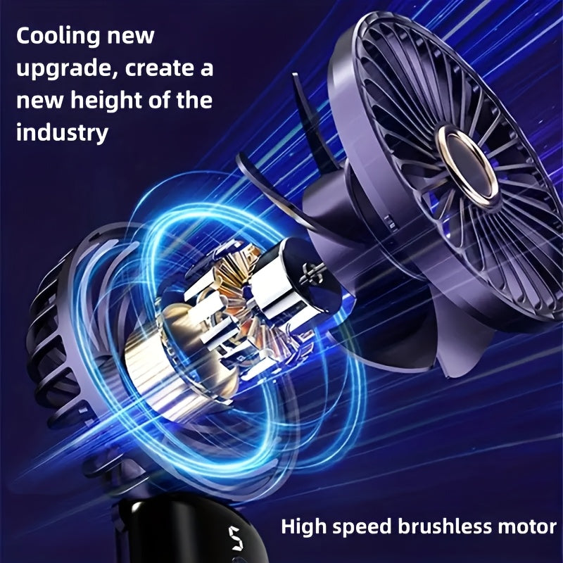 Portable Handheld Fan USB Rechargeable Multi-Speed Wearable for Outdoor Office Travel